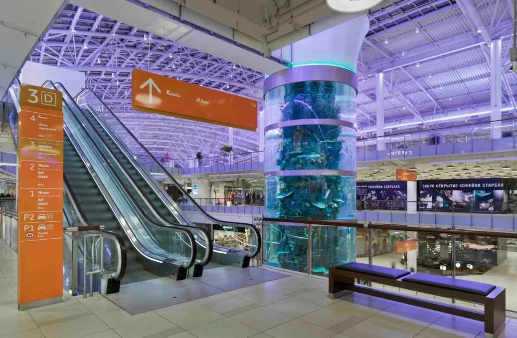 Aviapark Aquarium Mall escalators Aviapark Aquarium Mall escalators