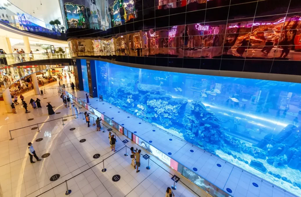 Dubai Mall Aquarium Luxury Shopping Center in the United Arab Emirates Dubai Mall Aquarium Luxury Shopping Center in the United Arab Emirates