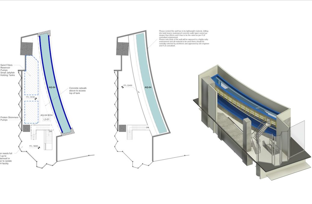 Jellyfish Canyon Lobby Tank – Plan and map Jellyfish Canyon Lobby Tank - Plan and map