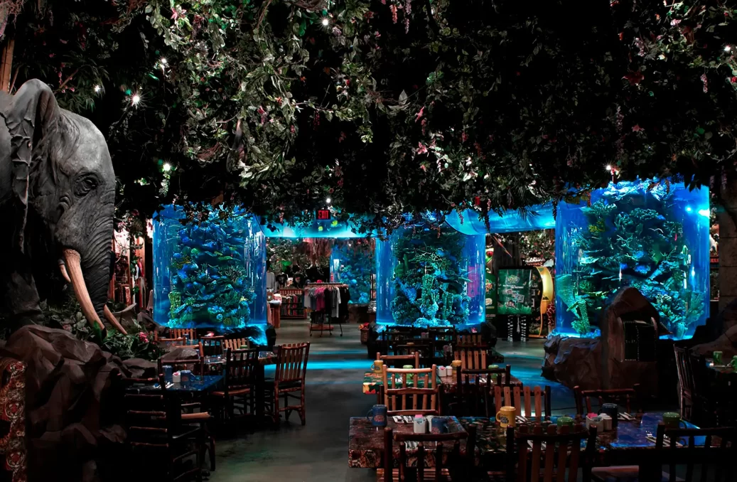R Cafe 03 rainforest cafe aquarium